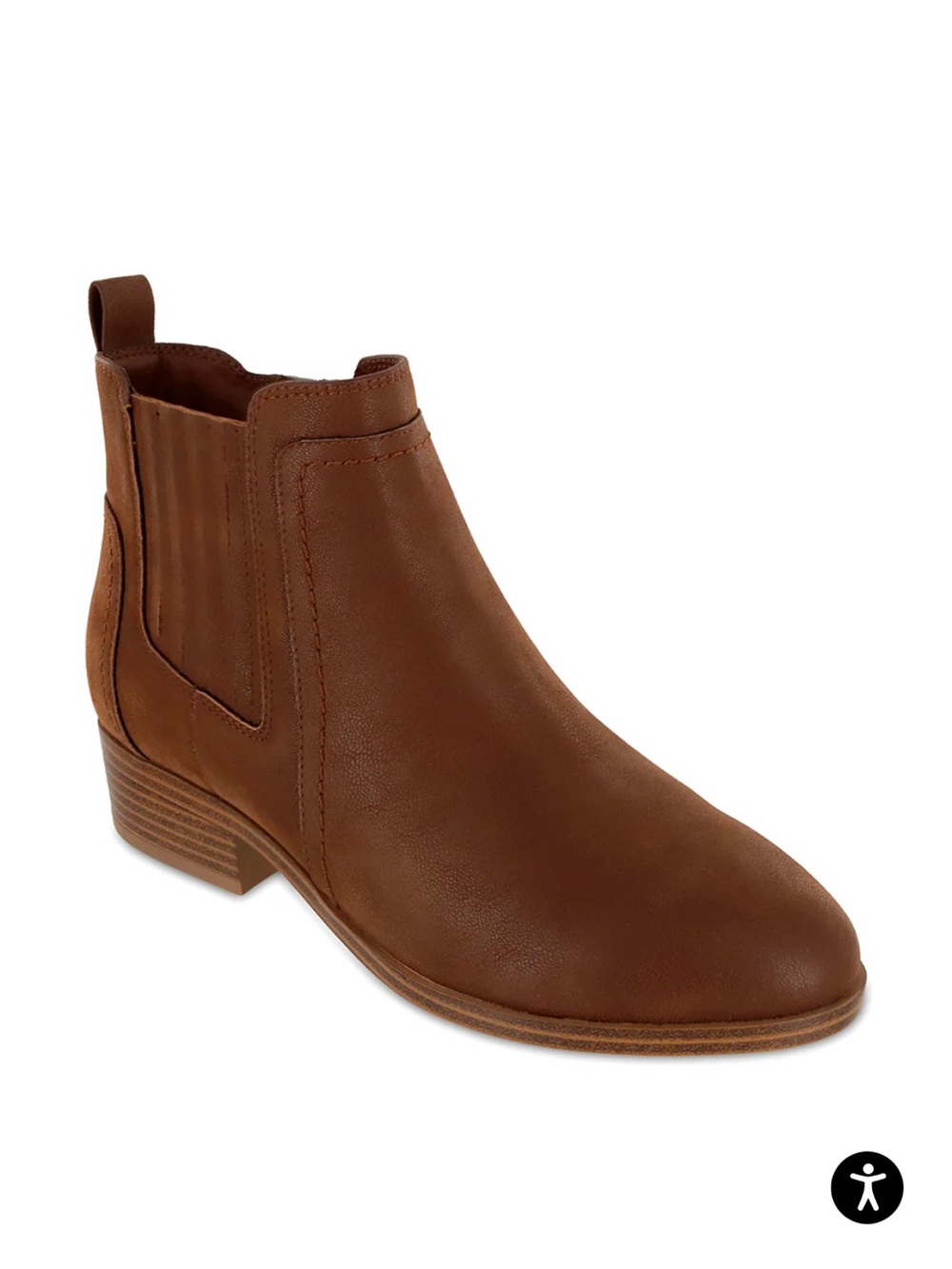 MIA Belle Bootie in Cognac Rich Brown Zip Ankle Boots Dress or Casual Size 7